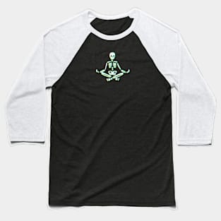 Meditating Skeleton Baseball T-Shirt